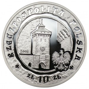 10 złotych 2007 - 750-lecie Lokacji Krakowa + folder emisyjny