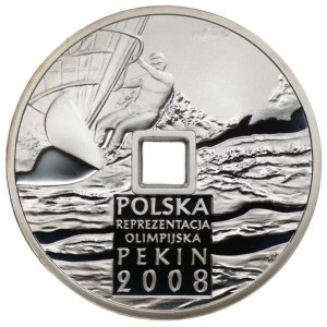 10 złotych 2008 - PEKIN 2008 z dziurą + folder emisyjny