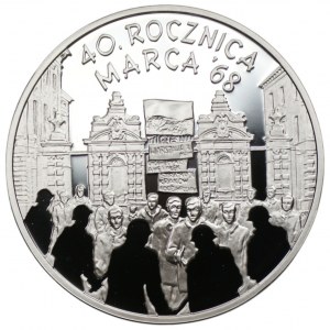 10 złotych 2008 - 40. Rocznica Marca '68 + folder emisyjny