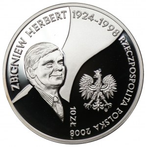 10 złotych 2008 - Zbigniew Herbert + folder emisyjny