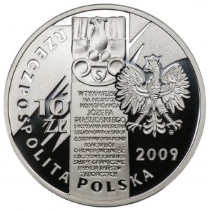 10 Zloty 2009 - 95. Jahrestag des Marsches der Ersten Warschauer Kompanie + Emissionsmappe