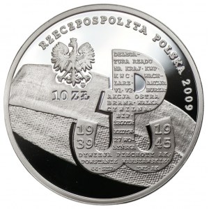 10 złotych 2009 - 70. Rocznica Utworzenia Polskiego Państwa Podziemnego + folder emisyjny