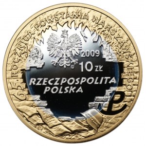 10 zl 2009 - 65. Jahrestag des Warschauer Aufstands - Krzysztof K. Baczyński + Heftmappe