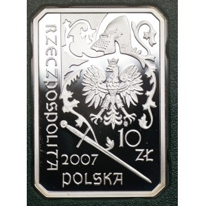 10 złotych 2007 - Rycerz Ciężkozbrojny - XV wiek + folder emisyjny
