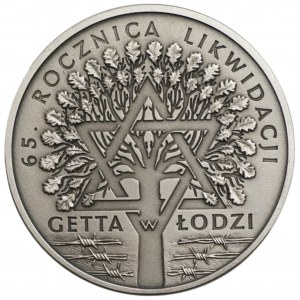 20 złotych 2009 65. Rocznica Likwidacja Getta w Łodzi + folder emisyjny