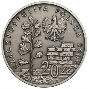 20 Zloty 2009 65. Jahrestag der Liquidation des Ghettos von Lodz + Heftmappe