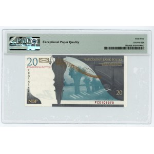 20 złotych 2009 - Fryderyk Chopin - PMG 65 EPQ