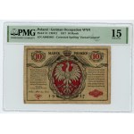 10 marek polskich 1916 - Generał seria A - Biletów - PMG 15