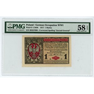 1 marka polska 1916 - Generał seria B - PMG 58 EPQ