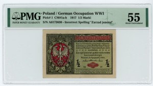 1/2 marki polskiej 1916 - jenerał seria A - PMG 55