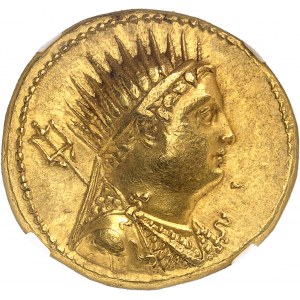 Royaume lagide, Ptolémée IV (222-204 av. J.-C.). Octodrachme d’or ou mnaieion ND (219-217 av. J.-C.), Alexandrie.