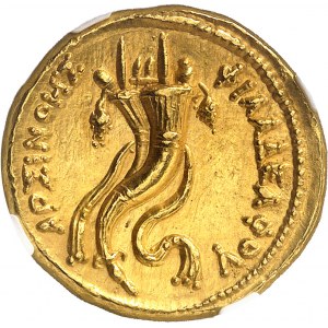 Royaume lagide, Ptolémée VI (180-145 av. J.-C.). Tétradrachme d’Or ou pentekontadrachmon (50 drachmes) ND (c.180-145 av. J.-C.), Alexandrie.