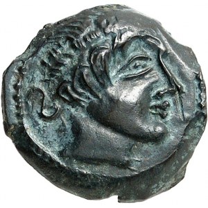 Turons / Vallée de la Loire. Bronze KARIQA aux lutteurs ND (Ier siècle avant J.-C.).