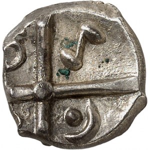 Trésor du Causé. Drachme à la tête bouclée ND (IIe - Ier siècle avant J.-C.).