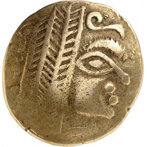 Leuques. Statère au cheval retourné, série A ND (c. 120-75 avant J.-C.).