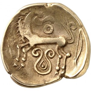 Leuques. Statère au cheval retourné et à la lyre, série B ND (c.120-75e avant J.-C.).