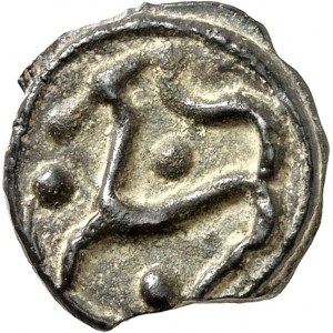 Sénons. Potin au cheval ND (Ier siècle avant J.-C.).