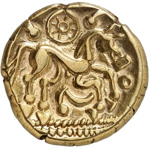 Nerviens. Statère à l’epsilon, de style fin ND (IIe - Ier siècle avant J.-C.).