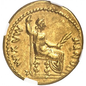 Tibère (14-37). Aureus ND (14-17), Lyon.