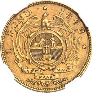 Afrique du sud (République d’). 1 pond, chariot à double timon 1892.