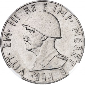 Victor-Emmanuel III (1900-1946). Essai de 2 lek, Flan bruni (PROOF) 1939 - An XVIII, R, Rome.