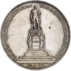 Bade, Léopold Ier (1830-1852). Double thaler commémoratif, inauguration du monument de Charles Frédéric de Bade MDCCCXXXIV (1844).