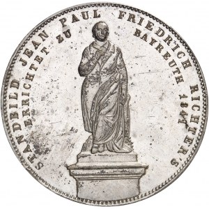 Bavière, Louis Ier (1825-1848). Double thaler commémoratif, statue de Jean Paul (Johann Paul Friedrich Richter) 1841, Munich.