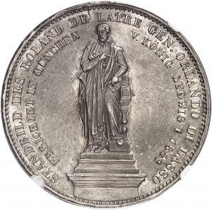 Bavière, Maximilien II (1848-1864). Double thaler historique, Roland de Lassus (Orlando di Lasso) 1849, Munich.