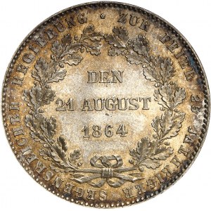 Nassau (duché de), Adolphe (1839-1866). Thaler 1864, Wiesbaden.