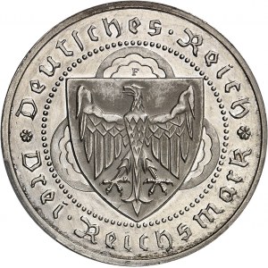 République de Weimar (Empire allemand) (1918-1933). 3 (drei) mark du 700e anniversaire de la mort de Walther von der Vogelweide 1930, F, Stuttgart.
