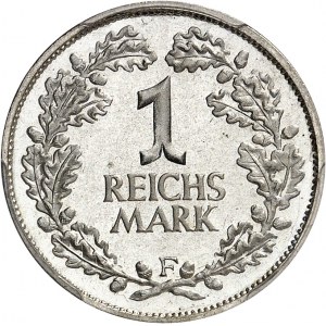 République de Weimar (Empire allemand) (1918-1933). 1 mark, Flan bruni (PROOF) 1927, F, Stuttgart.