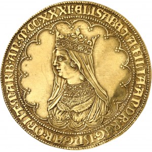 Saint-Empire romain (962-1806). Médaille d’or, dite médaille juive de Prague (Prague Jewish medal - Judenmedaille), sainte Élisabeth de Hongrie ND (1620-1650), Prague.