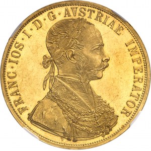 François-Joseph Ier (1848-1916). 4 ducats, aspect Flan bruni (PROOFLIKE) 1891, Vienne.