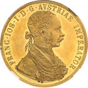François-Joseph Ier (1848-1916). 4 ducats, aspect Flan bruni (PROOFLIKE) 1902, Vienne.