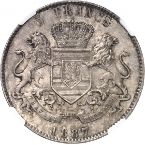 Congo, Léopold II (1885-1908). 5 francs 1887, Bruxelles.