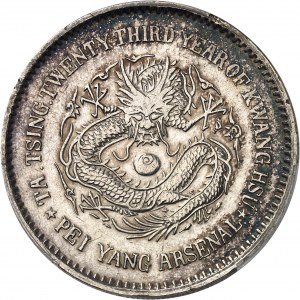 Empire de Chine, Guangxu (Kwang Hsu) (1875-1908), province de Zhili (Chihli). Dollar (7 mace 2 candareens) An 23 (1897), Arsenal de Pei Yang.