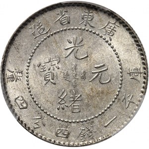 Empire de Chine, Guangxu (Kwang Hsu) (1875-1908), province de Guandong (Kwantung). 20 cent ND (1890-1908), Canton (Guangzhou).