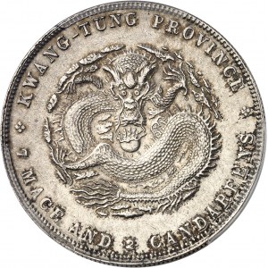 Empire de Chine, Puyi (Hsuan Tung), province de Guandong (Kwantung). Dollar (7 mace et 2 candareens) ND (1909-1911), Canton (Guangzhou).