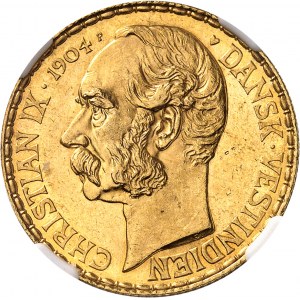 Indes occidentales danoises, Christian IX (1863-1906). 50 francs / 10 daler 1904, Copenhague.