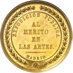 Ferdinand VII (1808-1833). Médaille d’Or, prix artistique, Exposition de Madrid ND (1827-1828), Madrid.