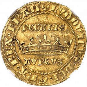 Louis IX dit Saint Louis (1245-1270). Royal d’Or à la couronne d’épines, variété dite “royal d’Or de Noyon” ND (c.1270).