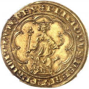 Philippe IV, dit Philippe le Bel (1285-1314). Denier d’or à la masse, ou masse d’or, 1ère émission ND (1296-1310).