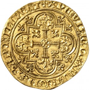 Charles (VII), dauphin et régent, au nom de Charles VI (1418-1422). Double d’or ND (1420), Angers (ou Tours ?).