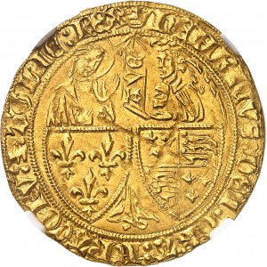 Henri VI d'Angleterre (1422-1453). Salut d’or 2e émission ND (1422), couronne, Paris.