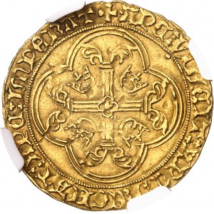 Charles VII (1422-1461). Écu d’or à la couronne 3e type, ou écu neuf, 1ère émission ND (1436), Montpellier.