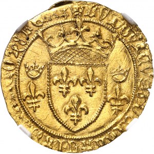 Louis XI (1461-1483). Écu d’or à la couronne, 1ère émission ND (1461), Montpellier.