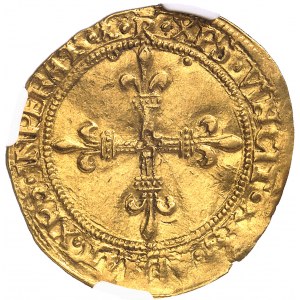 François Ier (1515-1547). Écu d’or au soleil du Dauphiné, 1er type ND (1522-1528), R couronnée, Romans.