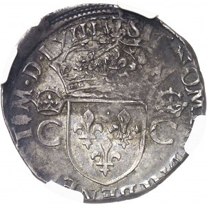 Charles IX (1560-1574). Teston, 2e type 1564, T, Nantes.