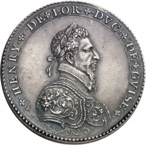 Henri IV (1589-1610). Médaille hybride, Henri de Lorraine, duc de Guise et revers à la Victoire d’Henri IV par les Danfrie ND (après 1594), Paris.