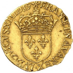 Louis XIII (1610-1643). Écu d’or au soleil, 1er type 1630, B, Rouen.